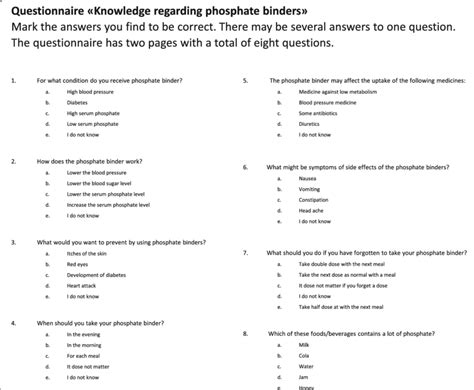 hermes multiple choice questionnaire